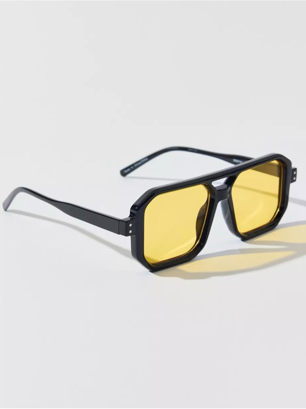 Black Frame Sunglasses with Yellow Lenses